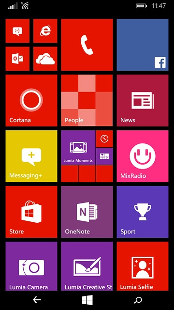 Press the internet browser icon.