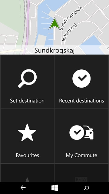 Press Set destination.
