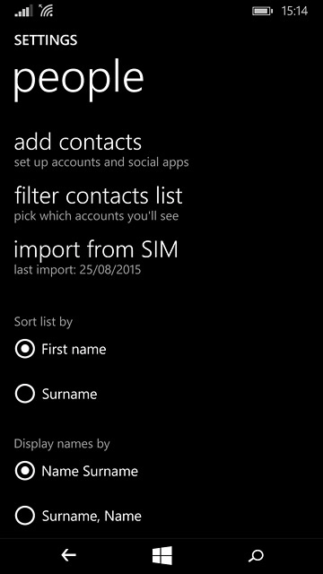 Press the home icon to return to the home screen.