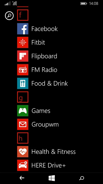 Slide your finger left on the display to open the main menu.Press HERE Drive+.