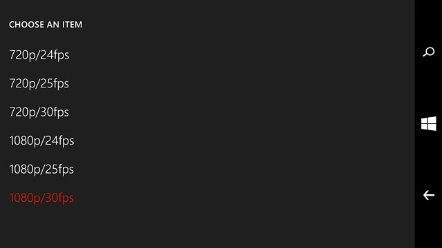 Press the required setting.