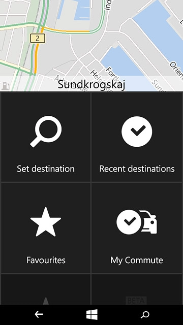 Press Recent destiations.A list of previous destinations is displayed.