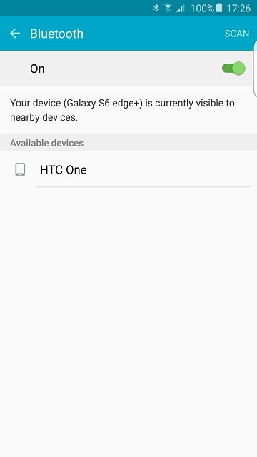 Make sure the other device is turned on and is ready to connect via Bluetooth.Your phone now searches for devices and after a moment, a list of Bluetooth devices within range is displayed.Press the required Bluetooth device.Follow the instructions on the display to pair the Bluetooth device with your phone.The new device is displayed on the list of paired devices.