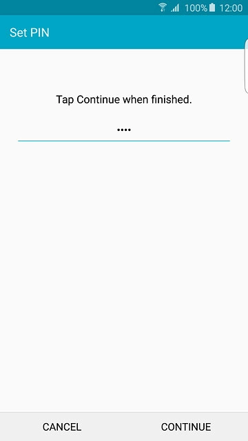 Key in the required phone lock code and press CONTINUE.