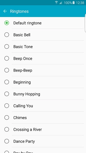 To assign one of your phone's default ring tones:Press the different ring tones to listen to them.