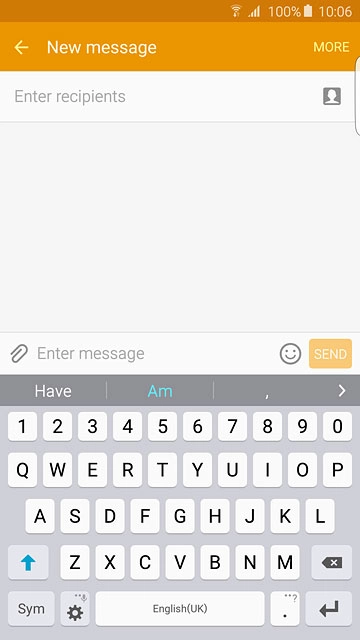 You can select a number of settings when keying in text.The following steps show you how to change writing language, turn on word suggestion and write text.The following steps require that you're writing text and that the keypad is visible.