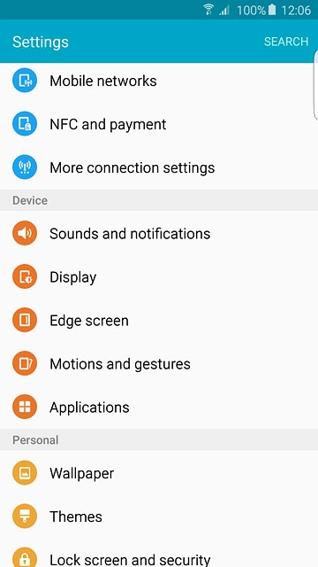 Press Mobile networks.