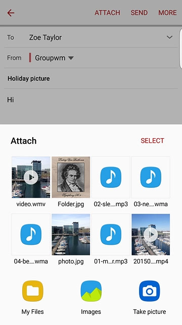 Press My Files.Go to the required folder.