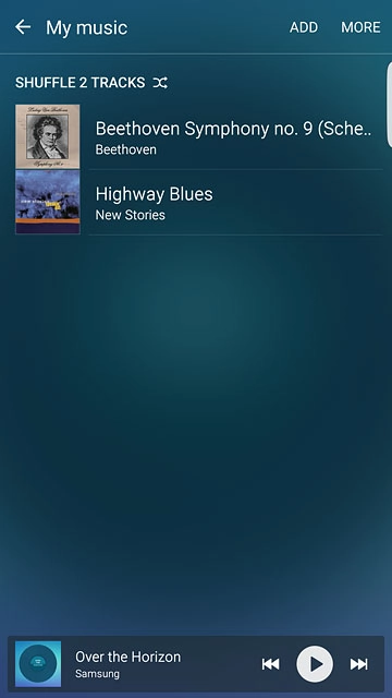 Press the required audio file.