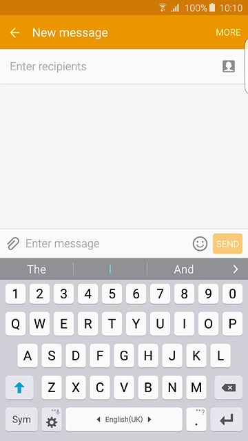 Slide your finger right or left on space to select the required language.