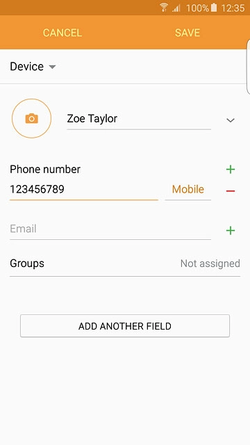 Press Email and key in the required email address.