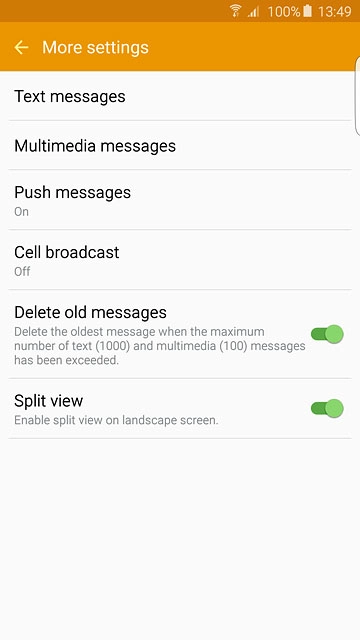 Press Text messages.