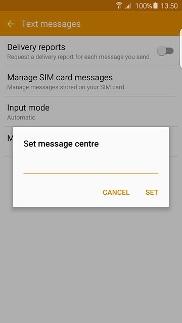 Key in +61415011501 and press SET.