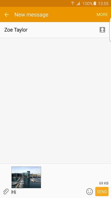 Press SEND when you've finished your picture message.