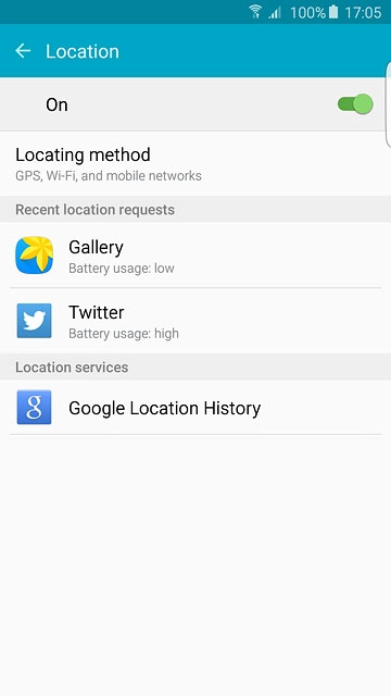 If you turn on the function:Press Locating method.Proceed to step 3.If you turn off the function:Proceed to step 4.