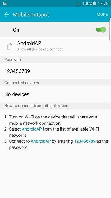 Press the indicator next to 