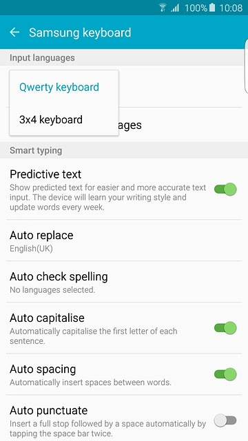 Press Qwerty keyboard.