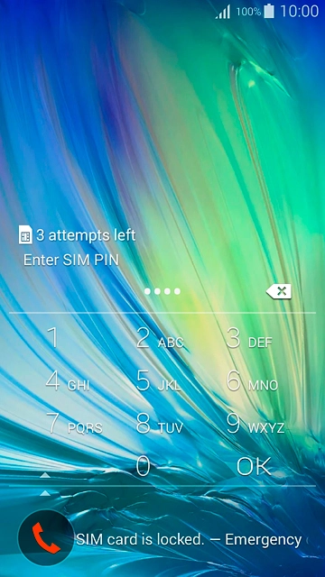 Key in your PIN and press OK.If your phone rejects the SIM:Contact your distributor or service provider where you bought your phone.