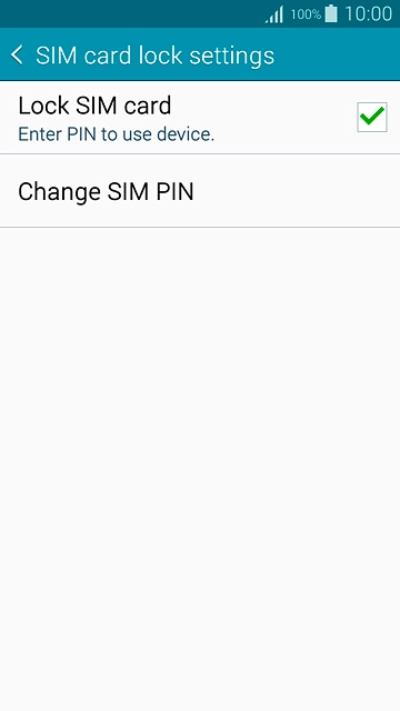 Press Lock SIM card to turn the function on or off.