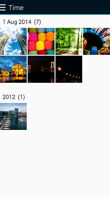 Go to the required folder.Press the required picture.