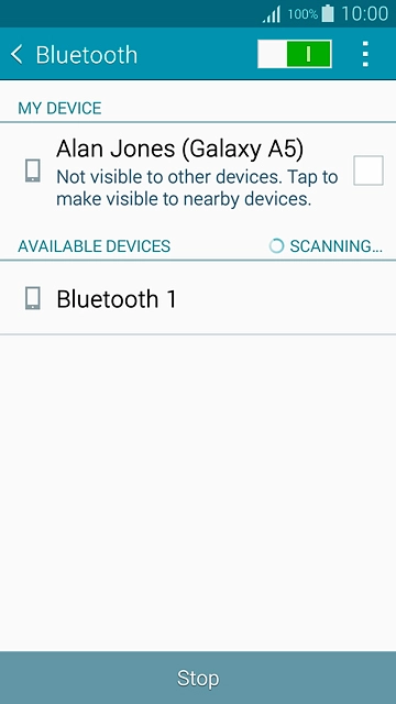 Make sure the other device is turned on and is ready to connect via Bluetooth.Your phone now searches for devices and after a moment, a list of Bluetooth devices within range is displayed.Press the required Bluetooth device.Follow the instructions on the display to pair the Bluetooth device with your phone.The new device is displayed on the list of paired devices.