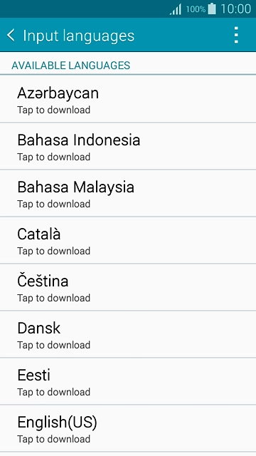 Press the required language to add it.