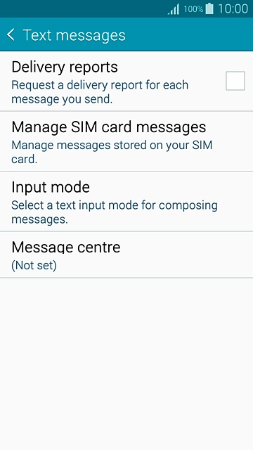 Press Message centre.