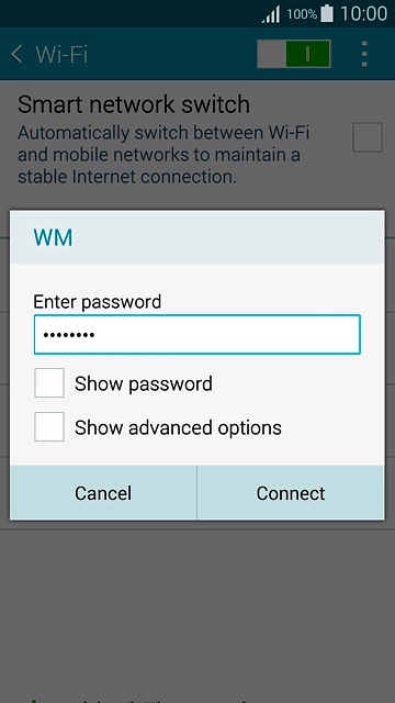 Follow the instructions on the display to select security settings, if required.Press Connect.