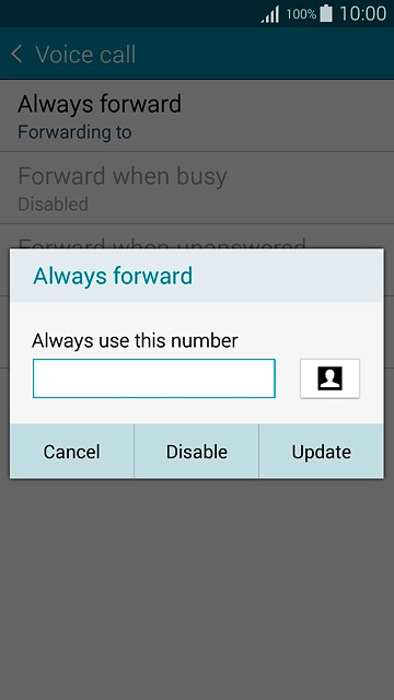 Press Disable.Repeat until all diverts have been cancelled.