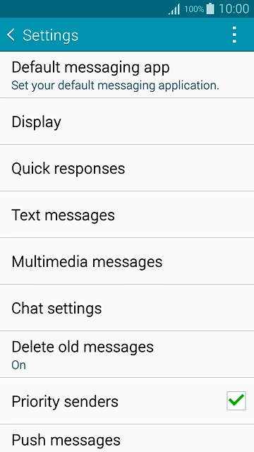 Press Text messages.