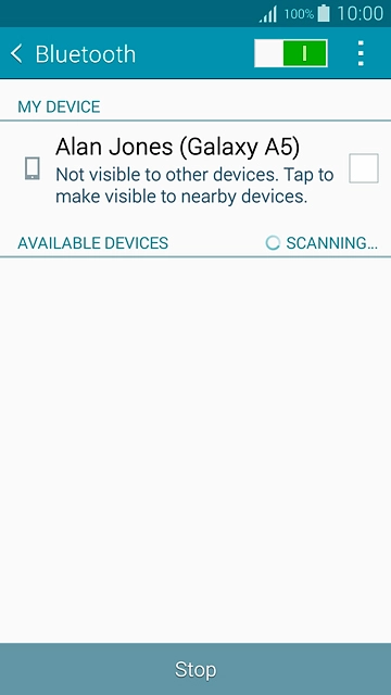 Press the indicator next to 