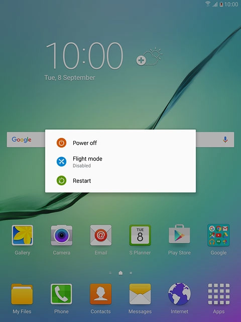 Press Flight mode to turn the function on or off.
