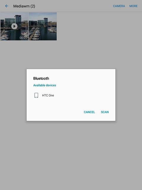 Press the required Bluetooth device.The file is sent.