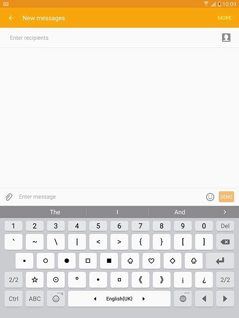 Press ABC to return to text input.