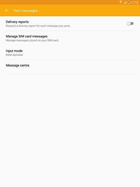 Press Message centre.