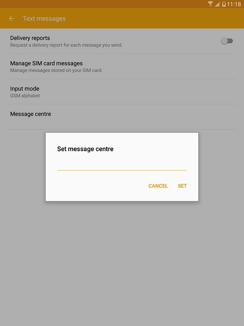 Key in +61415011501 and press SET.