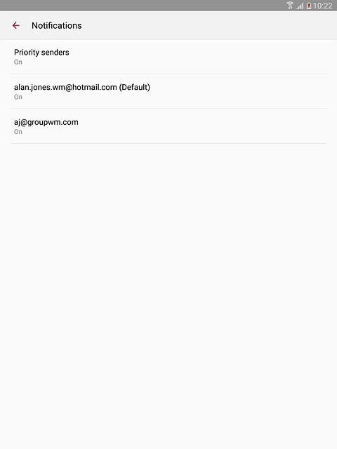 Press the name of your email account.