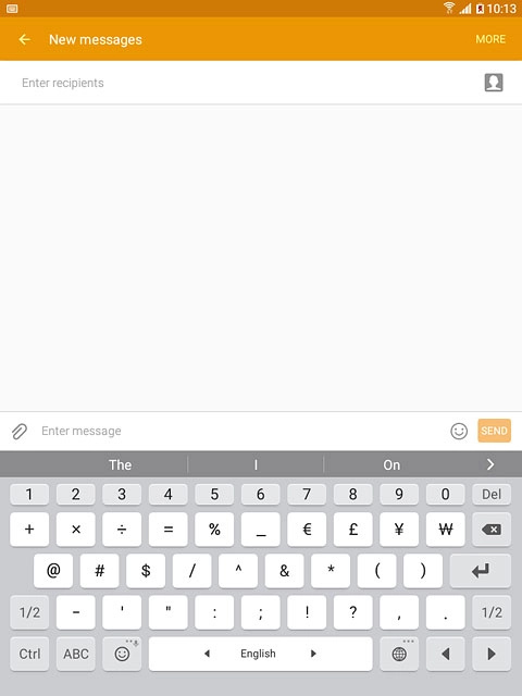 Press the required numbers or the required symbols.
