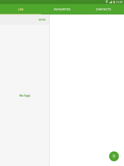 Press the keypad icon.