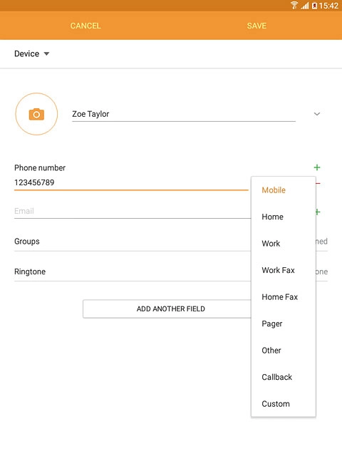 Press the required number type.