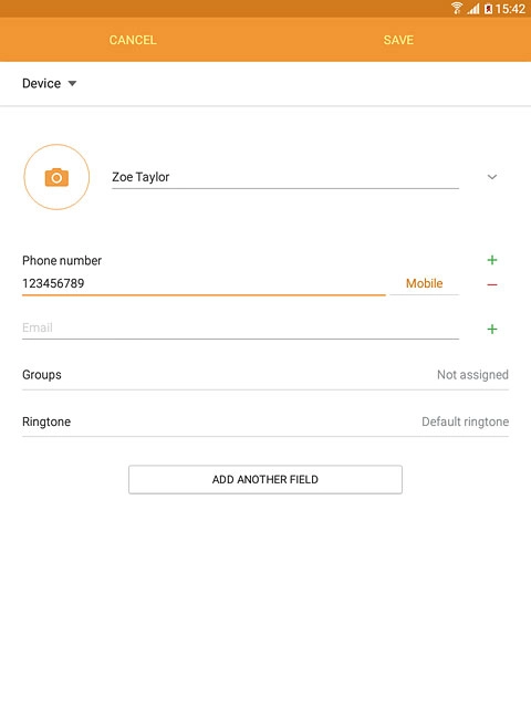 Press Email and key in the required email address.