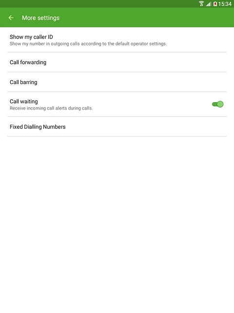 Press Call forwarding.