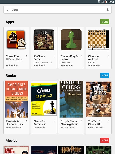 Press the required app.