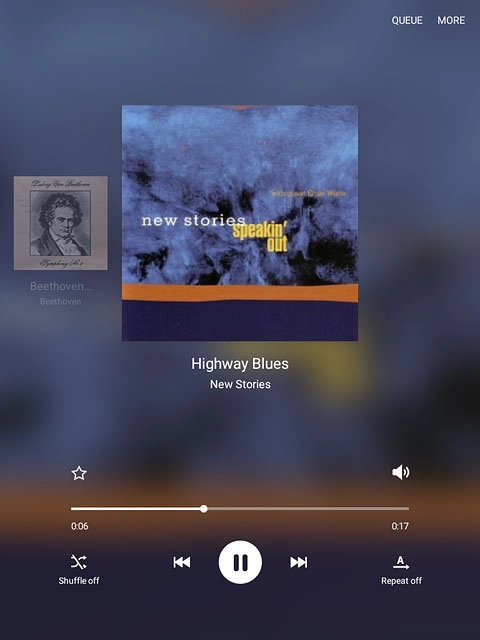 Press the repeat icon repeatedly to select the required setting.