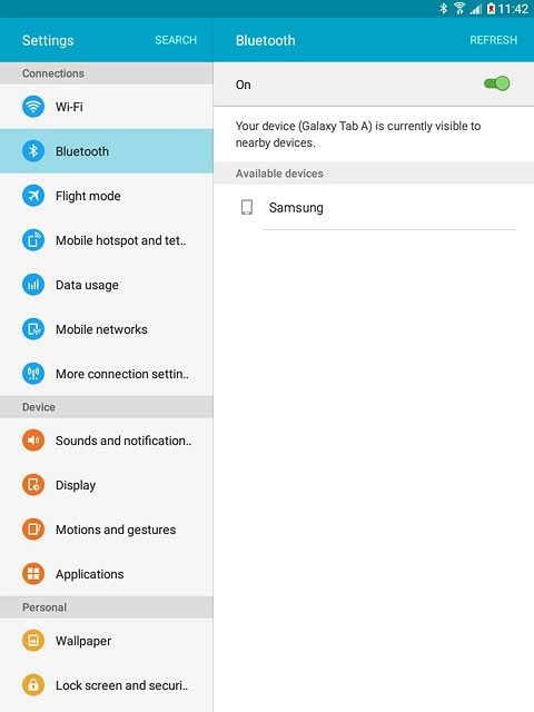Press the indicator next to 