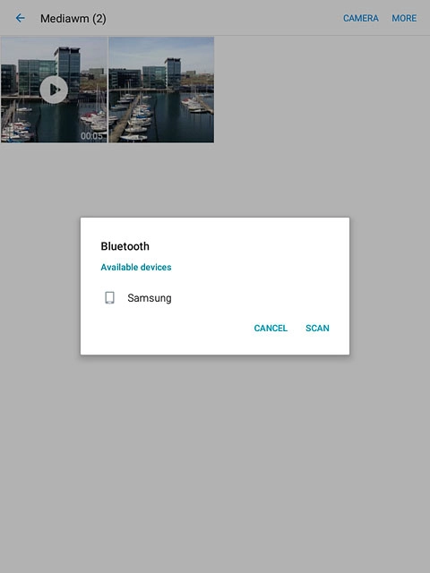 Press the required Bluetooth device.The file is sent.