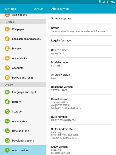 Press Software update.