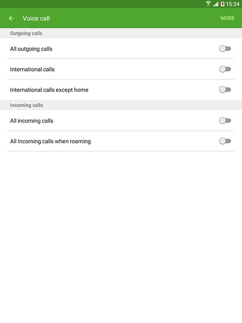 All incoming calls when roaming