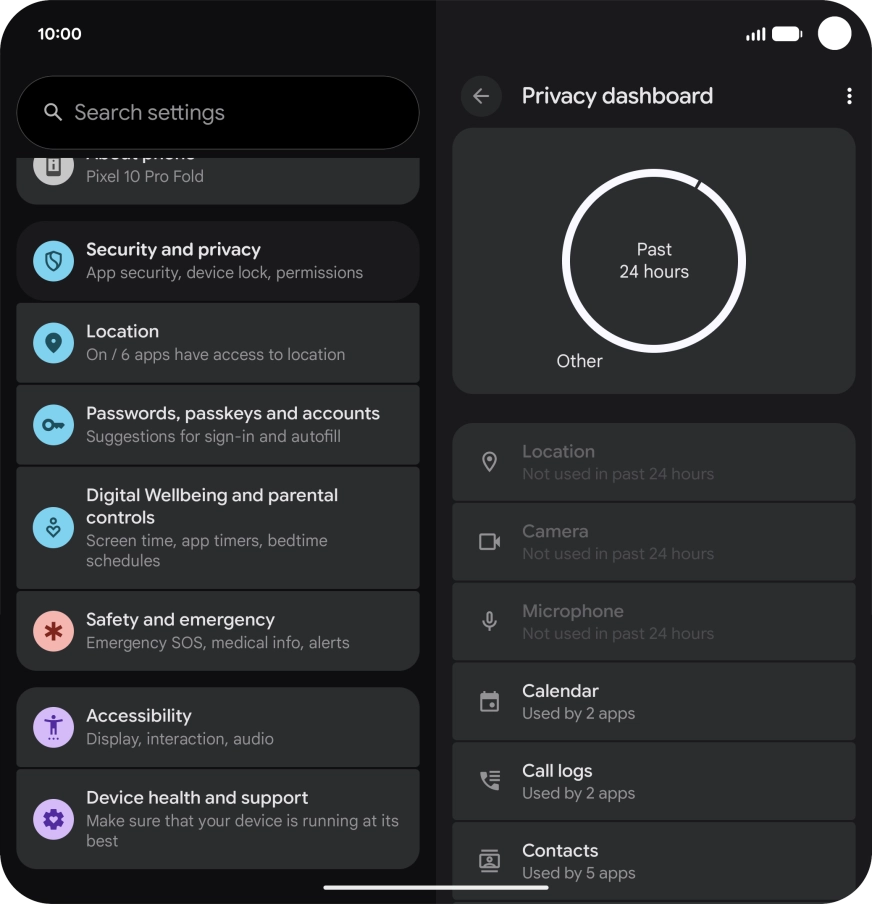 Press the required phone function.