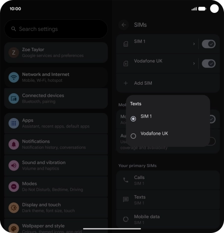 Press the required price plan.